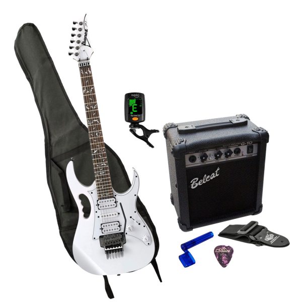 Ibanez JEMJR-WH Guitarra Amplificador + Afinador + Estuche