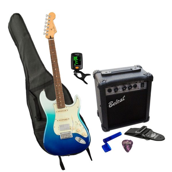 Guitarra Fender PLAYER PLUS Amplificador + Afinador + Estuche