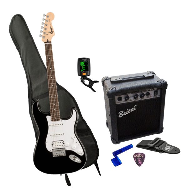 Guitarra Fender SQ BULLET HSS Amplificador + Afinador + Estuche