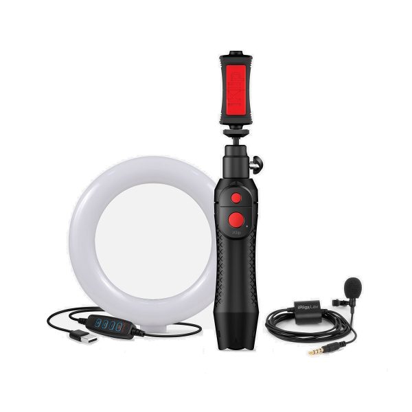 Ik multimedia IRIG VIDEO CREATOR BUNDLE Micrófono tripode led