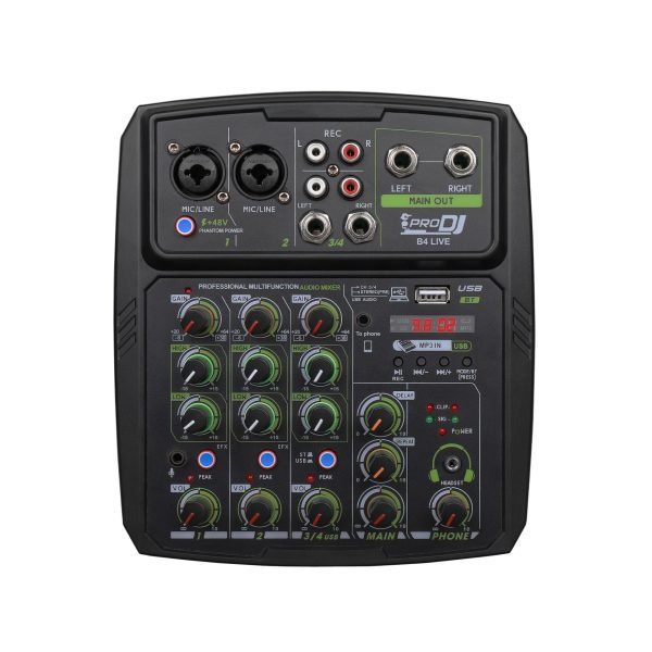Pro dj B4L Mezclador Interfaz grabación USB 2Canales