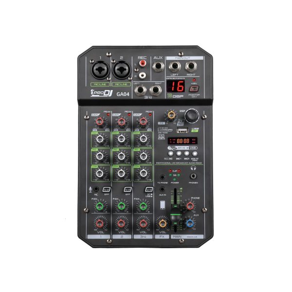 Pro dj GA04 Mezclador Reproductor e Interfaz USB Bluetooth