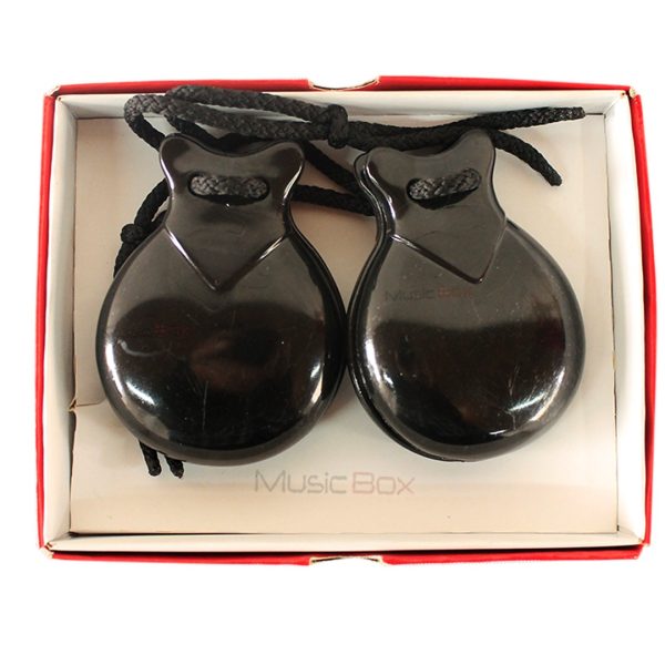 Castañuelas Cpk CAPCP Plasticas Grandes Negro