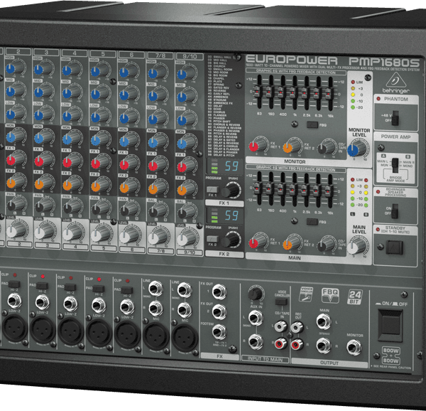 Consola Behringer PMP1680S mezclador audio Activa