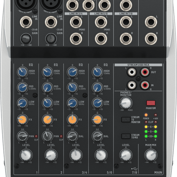 Behringer XENYX 802S Mezclador con interfáz USB 8Canales