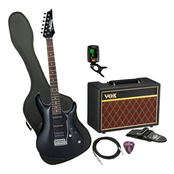 Guitarra Ibanez GSA-60-BKN Ampli Vox Estuche semiduro accesor