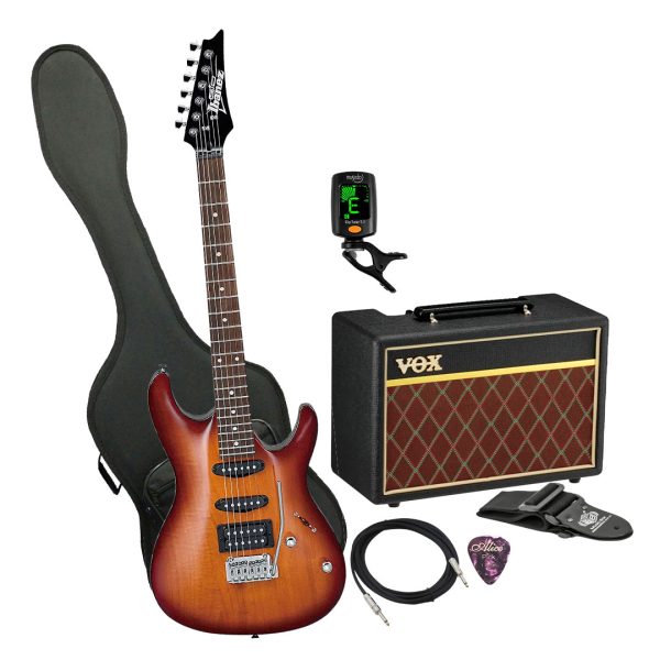 Guitarra Ibanez GSA60-BS Ampli Vox Estuche semiduro accesorios