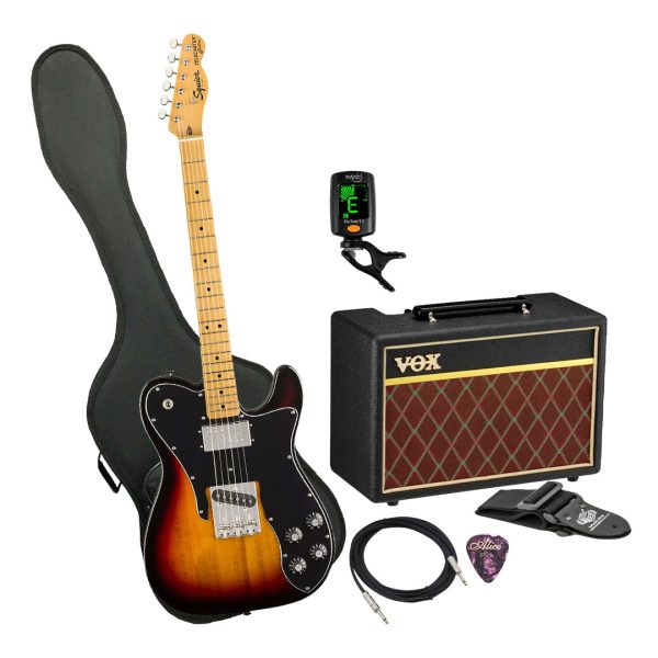 Guitarra Fender Sq 70S Tele Ampli Vox Estuche semiduro accesor