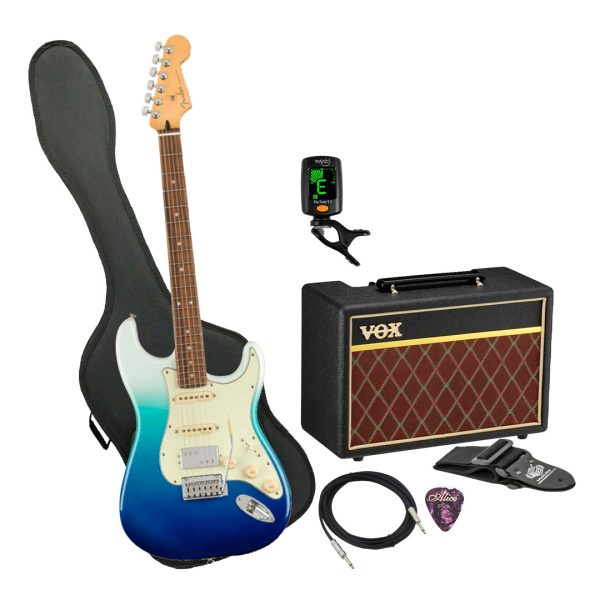 Guitarra Fender PLAYER PLUS STRA Ampli Vox Estuche semiduro accesor