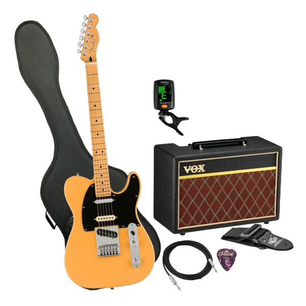 Guitarra Fender PL PLUS NASH TELE Ampli Vox Estuche semiduro acc
