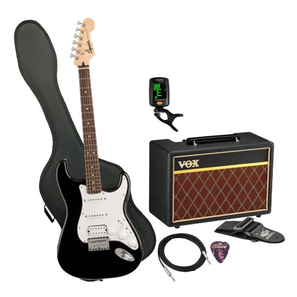 Guitarra Fender SQ BULLET STRAT HSS Ampli Vox Estuche semiduro acc