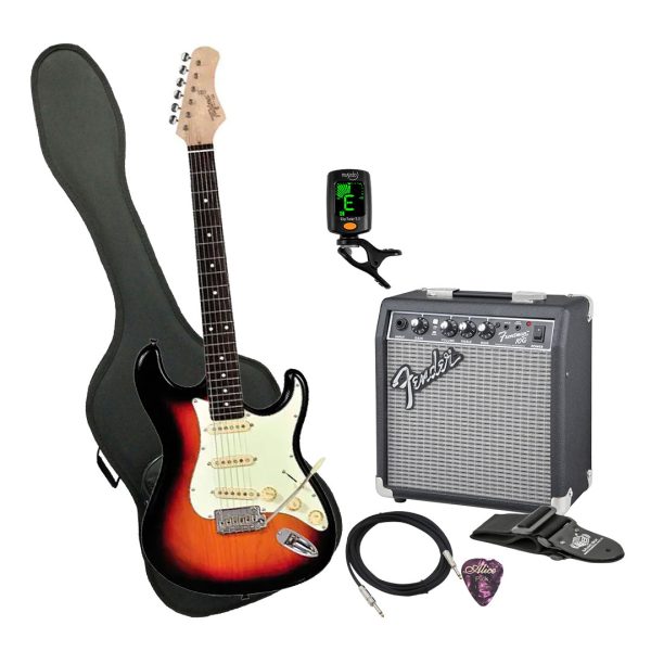 Guitarra Tagima T-635 CLASSICSB Ampli Fender Estuche semiduro
