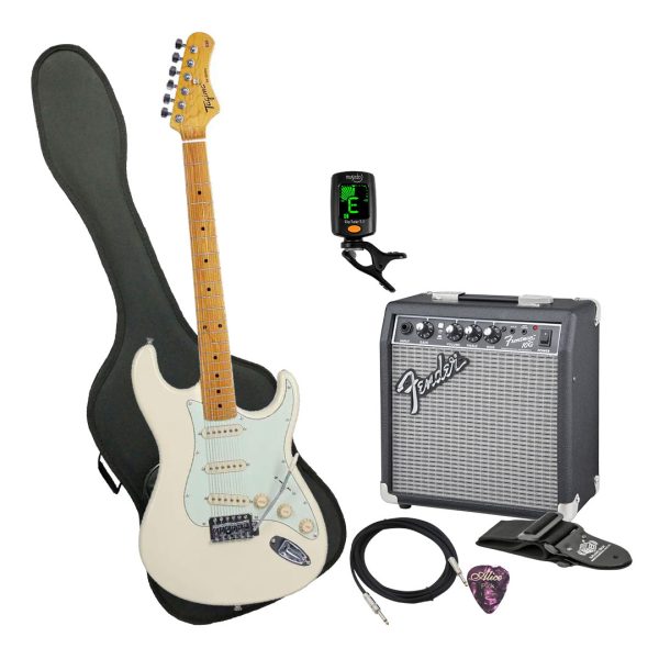 Guitarra Tagima TG-530 OWHL/MG Ampli Fender Estuche semiduro