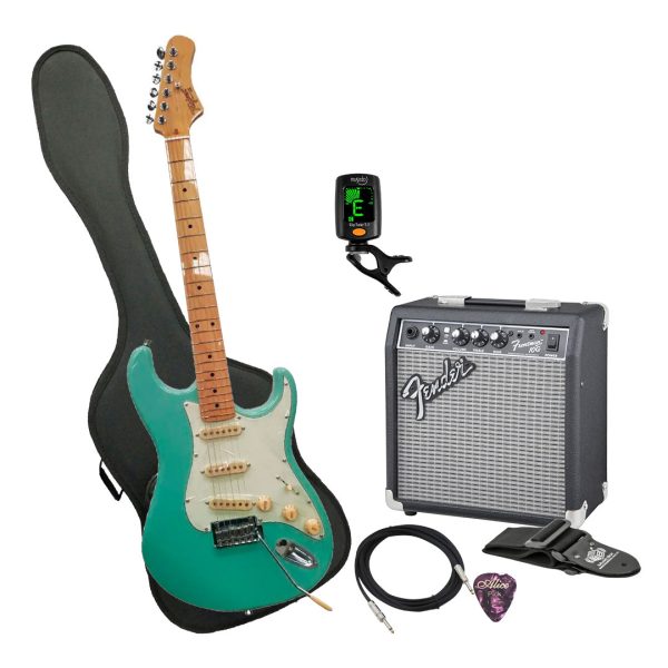 Guitarra Tagima T-635 CLASS SG Ampli Fender Estuche semiduro