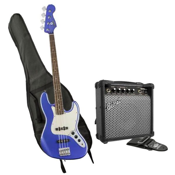 Bajo Fender Sq Cont J bass Lrl Amplificador estuche Cable correa