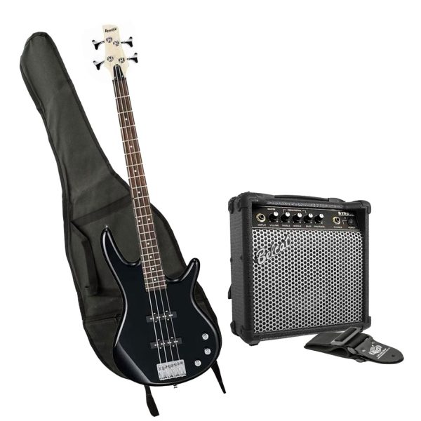 Bajo Ibanez GSR180-BS Amplificador estuche Cable correa