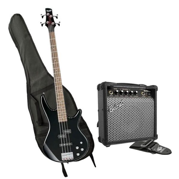Bajo Ibanez GSR200-PW Amplificador estuche Cable correa