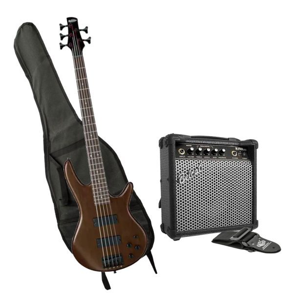 Bajo Ibanez GSR205B-WNF Amplificador estuche Cable correa