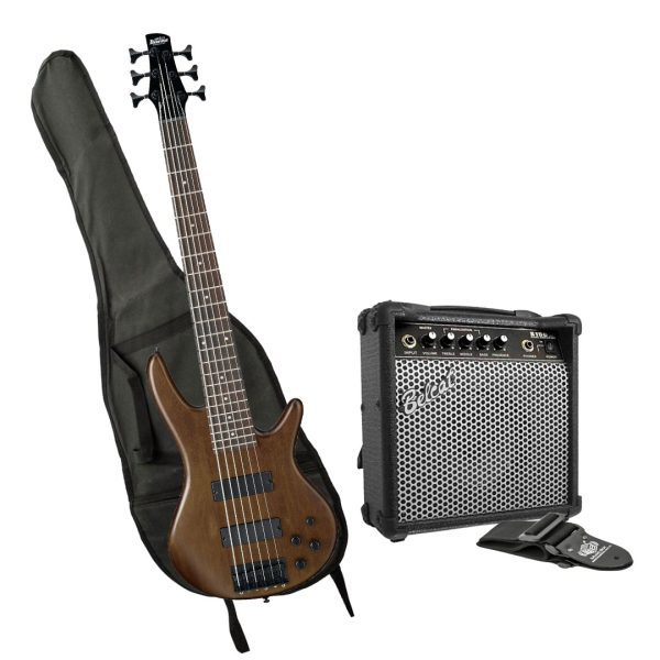 Bajo Ibanez GSR206B-WNF Amplificador estuche Cable correa