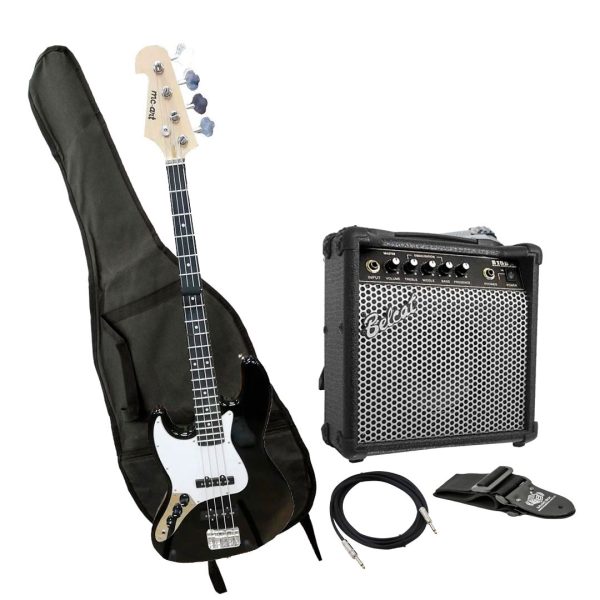 Bajo Mc-Art E81L Zurdo J bass Amplificador estuche Cable correa