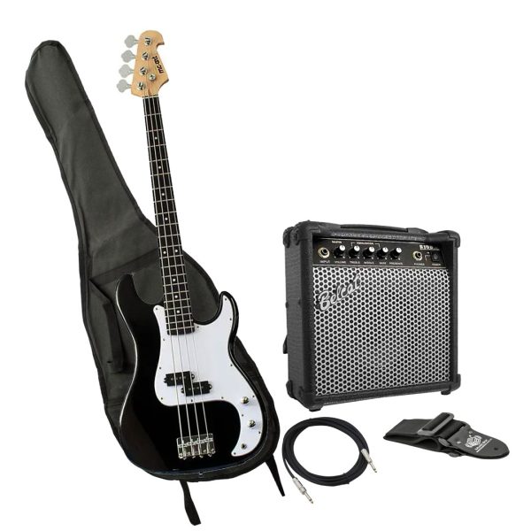 Bajo Mc-Art E82-3TS Precision Amplificador estuche Cable correa