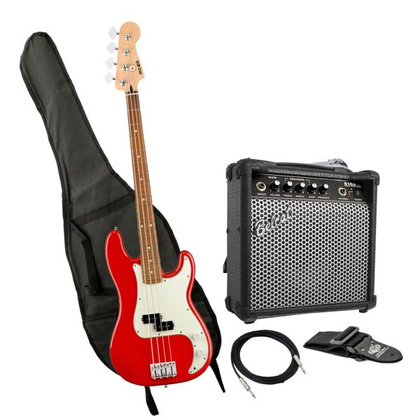 Bajo Mc-Art E82 presicion 4C Amplificador estuche Cable correa