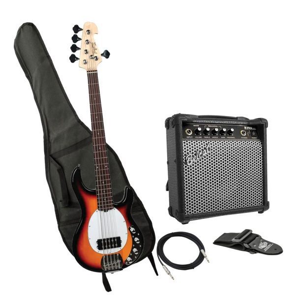 Bajo Tagima TBM-5 SB D/WH Amplificador estuche Cable correa