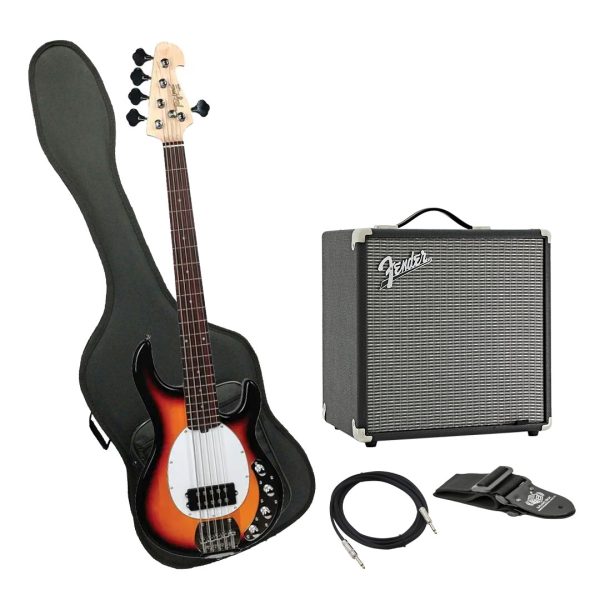 Bajo Tagima TBM-5 SB D/WH Ampli Fender Estuche rigido y más