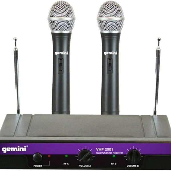 Gemini VHF2001MS26 Micrófonos De mano Inalámbrico doble