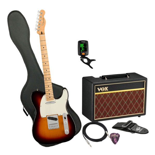 Guitarra Fender PLAYER TELE Ampli Vox Estuche semiduro accesor