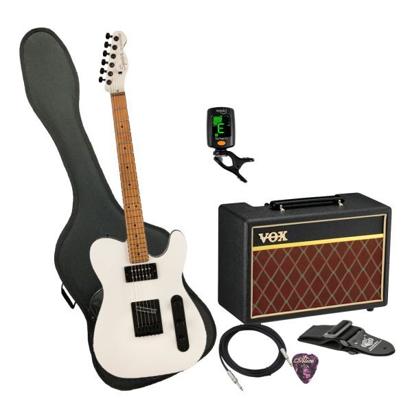 Guitarra Fender SQ CONTEMPORA TELE Ampli Vox Estuche semiduro acc