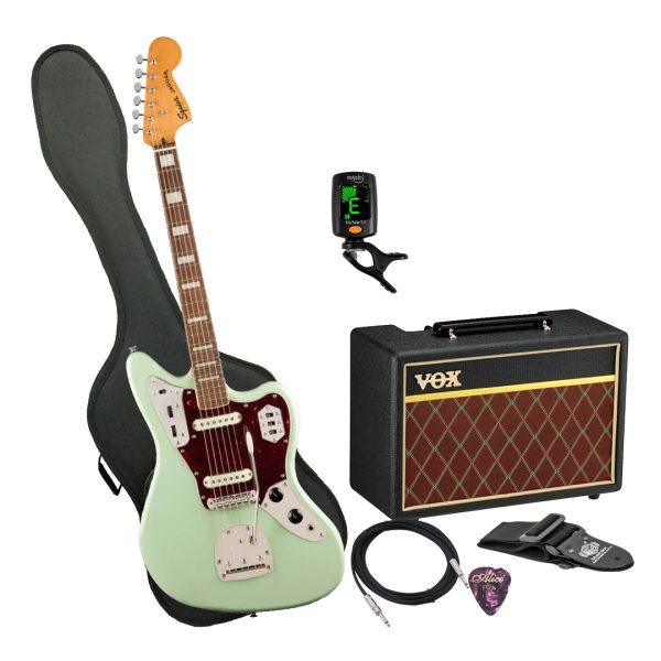 Guitarra Fender SQ CLASSVIBE JAGUAR Ampli Vox Estuche semiduro acc