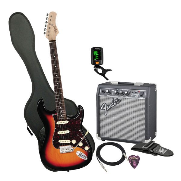 Guitarra Tagima T-635 CLASSICSB Ampli Fender Estuche semiduro