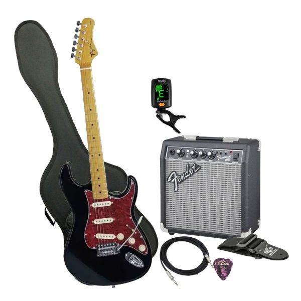 Guitarra Tagima TG-530 BK L/TT Ampli Fender Estuche semiduro