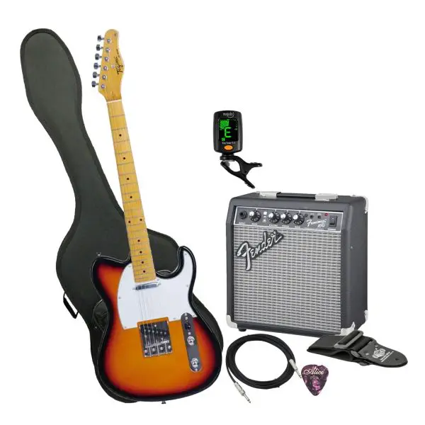 Guitarra Tagima TW-55 SB L/WH Ampli Fender Estuche semiduro