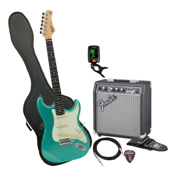 Guitarra Tagima TG-500MSGD/MG Ampli Fender Estuche semiduro