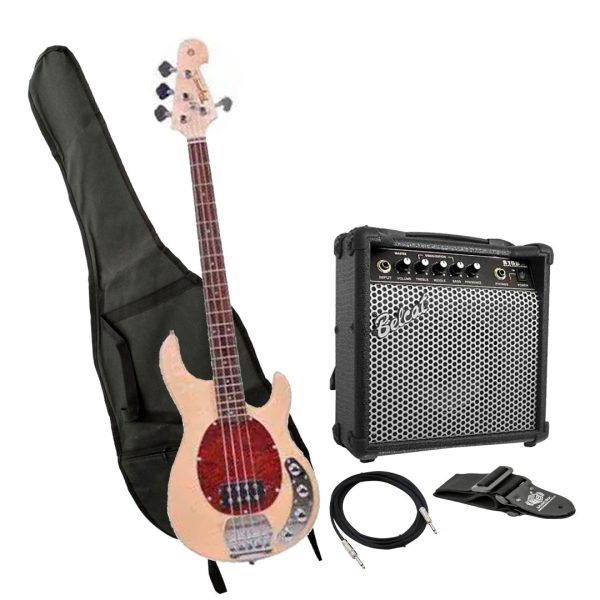 Bajo Tagima TBM-4 OWH D/TT Amplificador estuche Cable correa