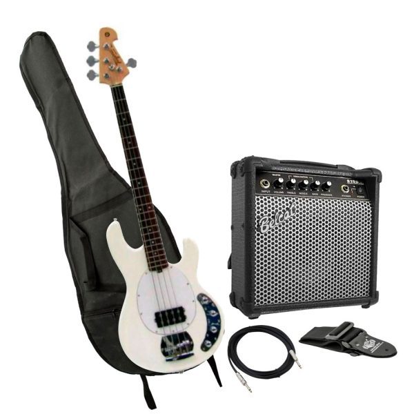 Bajo Tagima TBM-4 OWH D/WH Amplificador estuche Cable correa