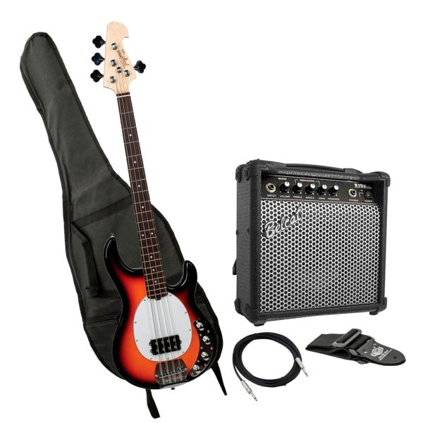 Bajo Tagima TBM-4 SB D/WH Amplificador estuche Cable correa