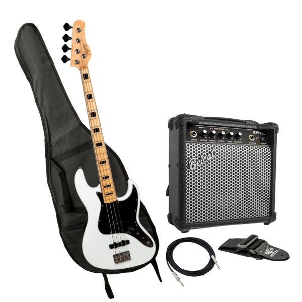 Bajo Tagima TJB-4 OWH L/TT Amplificador estuche Cable correa