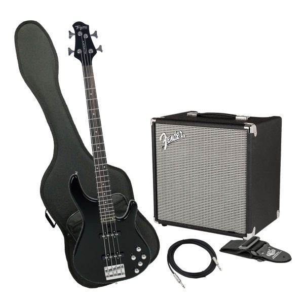Bajo Tagima MILLENIUM-4 BK D Ampli Fender Estuche rigido y más