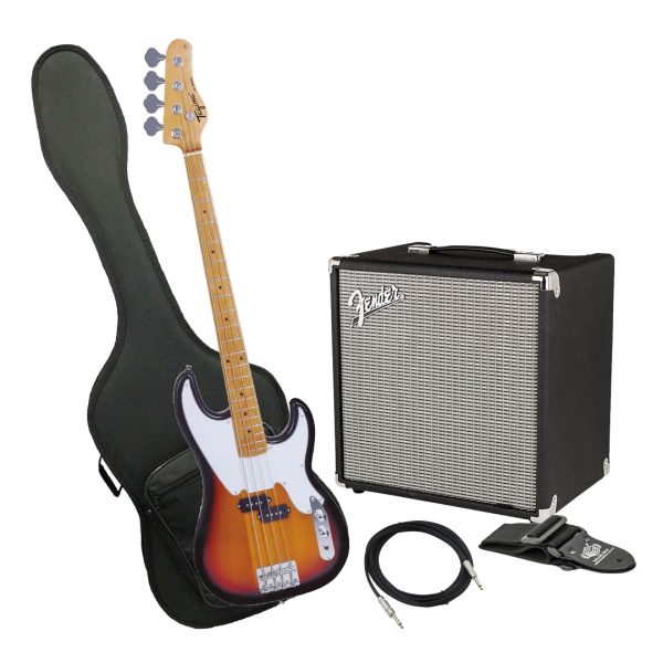 Bajo Tagima TW-65-OWH L-MG Ampli Fender Estuche rigido y más