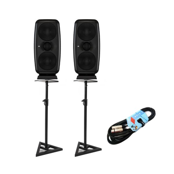 Ik Multimedia ILOUD MTM Monitores Par Bases Proel y cables