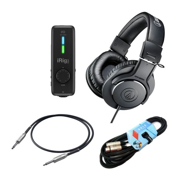 Ik Multimedia IRIG PRO I/O Interfaz Audifonos AudioTechnica Cables