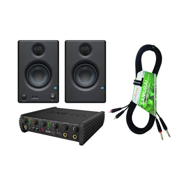 Interfaz Ik Multimedia AXE I/O Con Monitores Presonus y cable