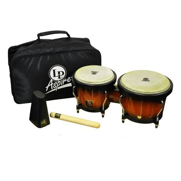 Lp A500 Bongoes Kit Estuche Cencerro Golpeador