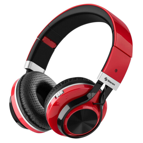 Steren AUD-7600 BT-MP3 Audifono Rojo