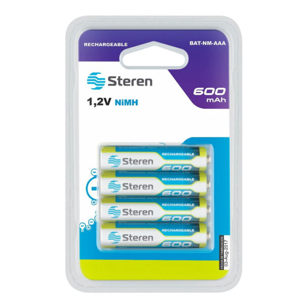 Baterias Steren RECARGABLES X4 Aaa
