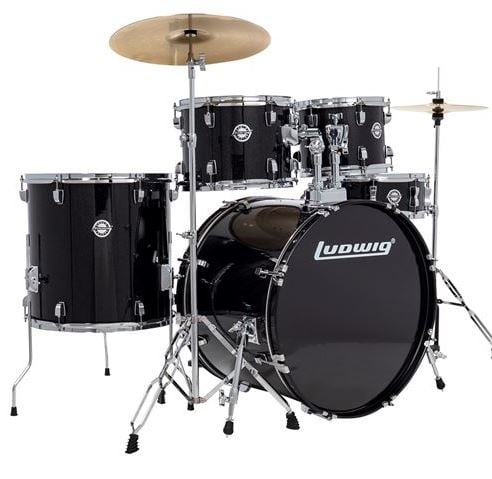 Bateria Ludwig ACCENT Negra Spar 5Piezas