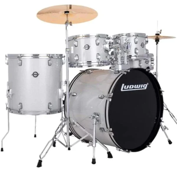 Bateria Ludwig ACCENT Plateado Spa 5Piezas